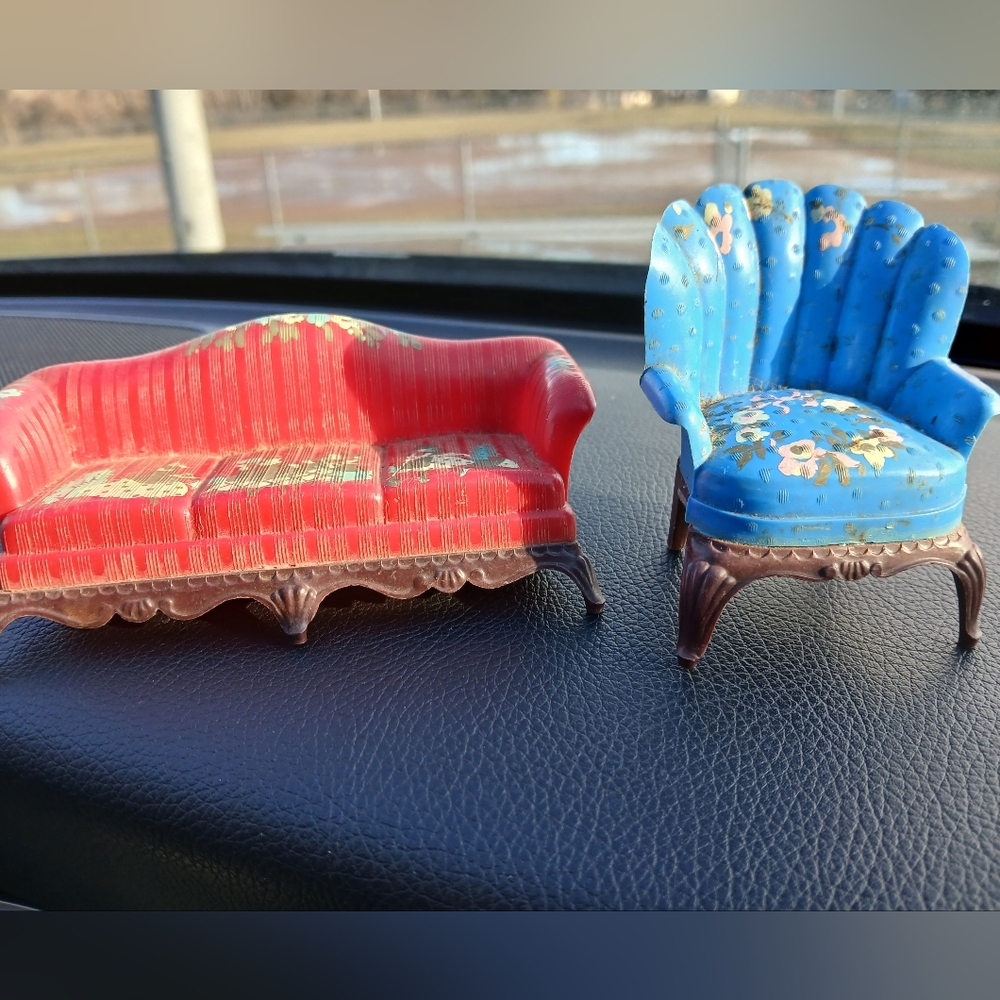 Vintage Renwal Dollhouse Stenciled Furniture